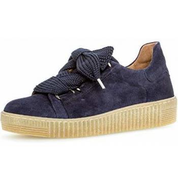 Gabor Damen Low-Top Sneaker 33.330, Frauen Sneaker, Halbschuh, Schnürschuh, Strassenschuh, Business, Freizeit, Marine