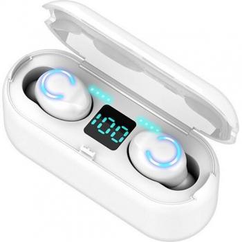Écouteurs Bluetooth 5.0 TWS sans fil avec microphones, étui de charge 2200mAh et protection contre l'eau