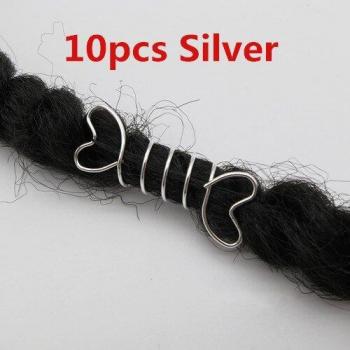 Extensión de Cabello Anillos en Metal Plateado y Dorado