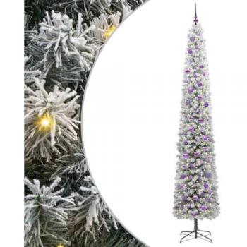 Sapin de Noël vert et blanc 270 cm – Vidaxl, PVC, acier et plastique