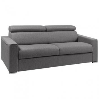 Couch Bed Vizir en Gris 4 Plazas, Somier Lámina, Colchón Memoria 14 cm