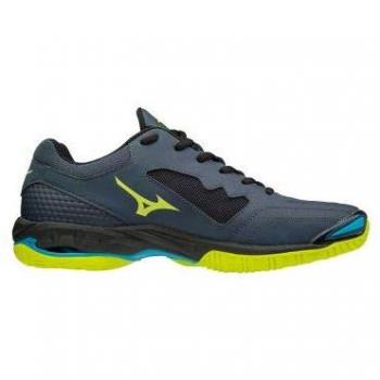 Mizuno Wave Phantom 2, Sneakers Basses Homme, Multicolore (Ombreblue/Syellow/Hocean 001), 46 EU