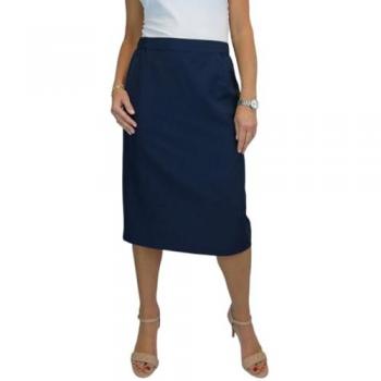 Mid-Cut Navy Pencil Skirt, Tailored, Size 14
