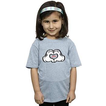 Grey Mickey Mouse Loves You Tee, Disney Girl 5-6 yrs