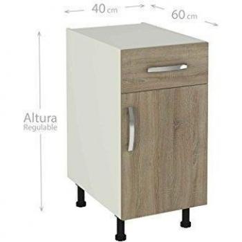 Módulo Bajo Cocina 1 Puerta + 1 Cajón