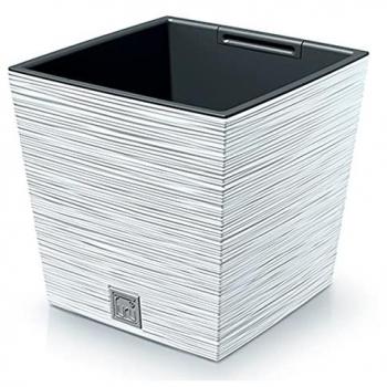 Furu Low Pot Prosperplast – 14–19 L – insert DFS300-S449 – blanc – 29,5 × 29,5 × 29 cm