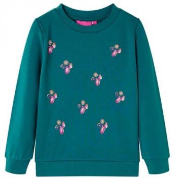 Felpa per Bambina Verde Scuro 92