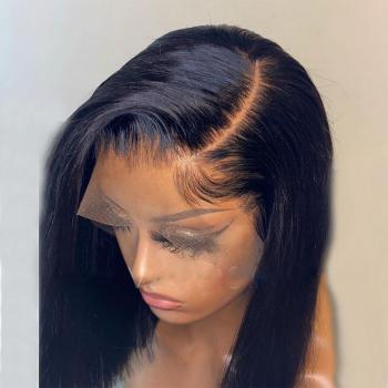 Élégance Nocturne Jais Noir – Perruque Femme Noire – Sangle Réglable – Cheveux de Bébé Pré‑Plumé