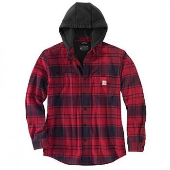 Carhartt Fleece gefüttertes Flanellhemd mit Kapuze