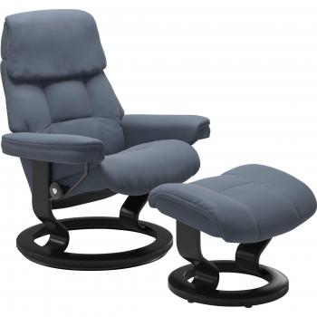 Stressless® Relaxsessel Ruby, Set mit Hocker, Classic Base, Größe L, Eiche/Wenge