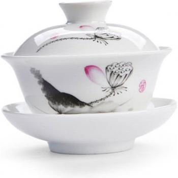 Juego de té Gai Wan, tetera de cerámica para el hogar y viajes