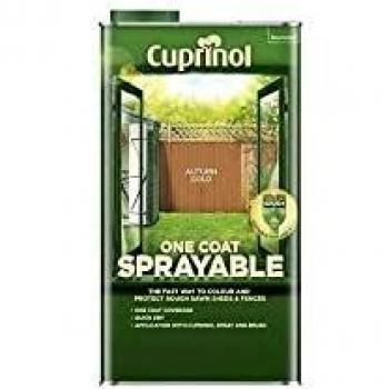 Cuprinol Sprayable Fence Treatment Autumn Gold 5 Litre