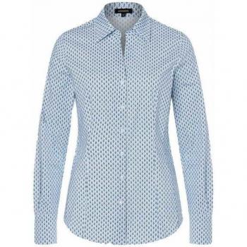More & More Regular Fit Bluse mit Reverskragen, Größe 36 – Frauen – Blau