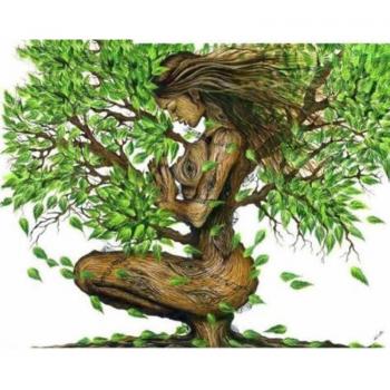 Emerald Forest Lady Diamond Embroidery Kit