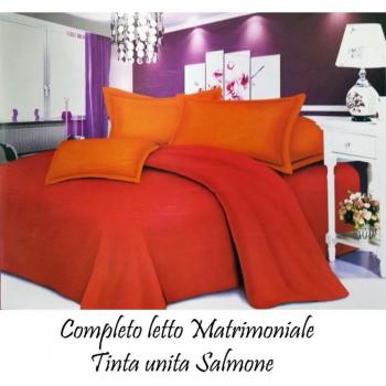 Literie Double Saumon Uni