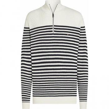 TOMMY HILFIGER Herren Troyer in Weiß, Größe XXXL
