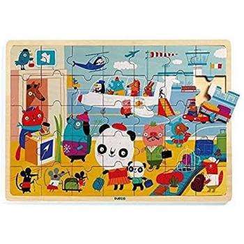 Djeco 31818 Wooden Airport Puzzle
