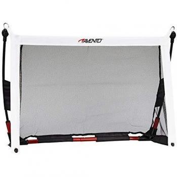 Minigoal Avento 3‑Tore Fußballset – Schwarz/Rot/Weiß, Größe 1