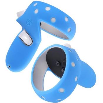 Cubierta protectora de silicona para Oculus Quest 2, en colores gris, azul, negro y rojo