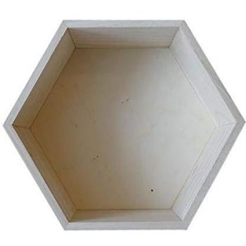 Scaffale Esagonale Faggio 27 x 23,5 x 10 cm