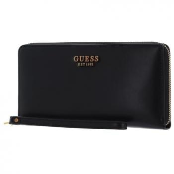 Guess Women's Black Cardholder Wallet with Multiple Compartments