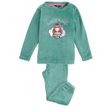 Pijama de Niña Santoro Verde Manga Larga