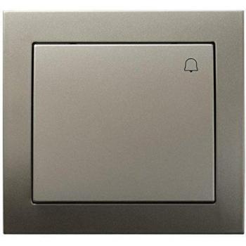 Big‑Button Reactive Doorbell Light Plate – Satin Finish