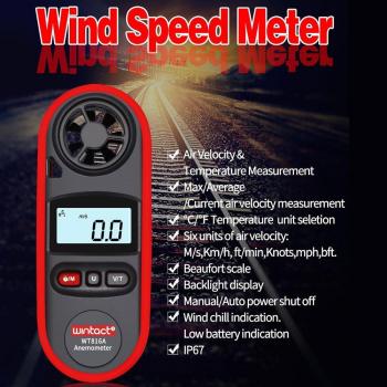 Mesureur de vitesse du vent Wt816a