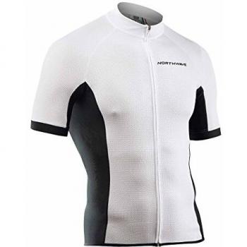 Robe de sport Northwave Force Full Zip Manche Courte – blanc/Noir – XL