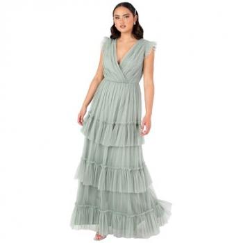 Green Glow V‑Dress