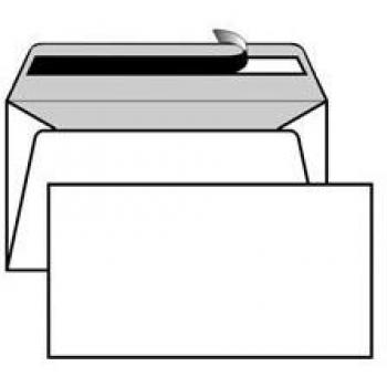 Busta commerciale senza finestra confezione 25 buste americane envelope 110x230 lembo gommato bianche gr.90 Blasetti 548
