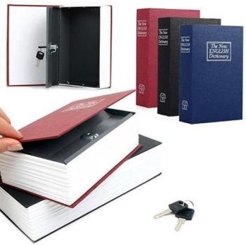 Caja de seguridad tipo libro con cerradura