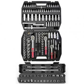 Pack outils Kraft Müller CRV 171 p. – Douilles, cliquets, clés Flex 14 mm/19 mm, 25 emboîtements Chrome‑