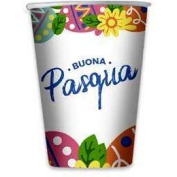 Bicchieri Eventi Pasquali 200cc, confezione 8x