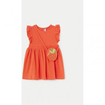 Mayoral 1919 Vestido Infantil Naranja con Bolsito