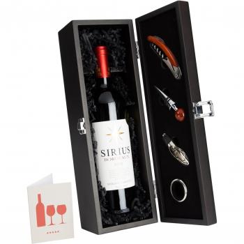 Dkds Wine Gift Box with Sirius Bordeaux Red Wine and Sommelier Set 0.75 Litre