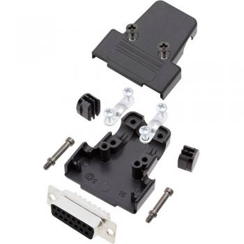 Encitech 9-Pin D-SUB Receptacle Set 180° Solder Bucket