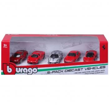 Bburago 18-56125 Ferrari Mini Car Kit – 5-Piece Diecast