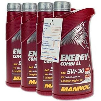 Mannol 5W30 Energy Combi LL Olio Motore 4 x 5 Litri
