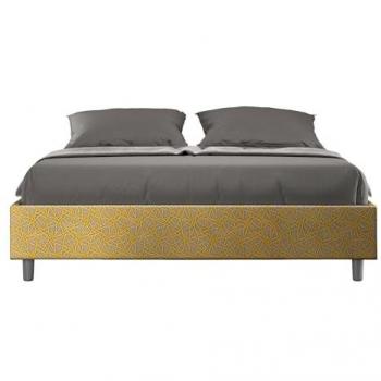 Cama Sommier 160x210 cm tapizada Era 06 Amarillo Azelia