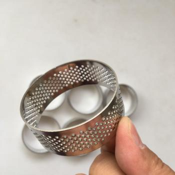 6pcs/lot 3.5cm high 7cm 8cm Round stainless 304 perforated seamless pie ring