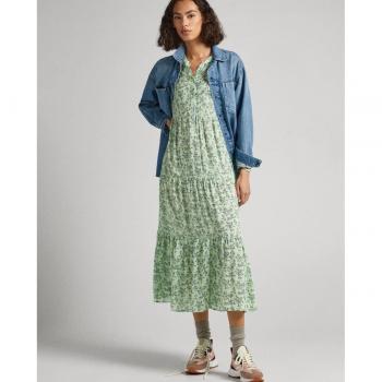 Sostenibilidad en estilo: Pepe Jeans Vestido Feli Verde