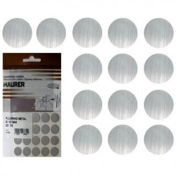 Maurer Tapatornillos Adhesivos Gris Metalizado Embellecedores para Tornillos (Blister 20 Unidades)