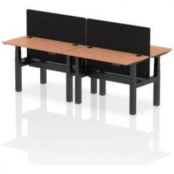 Back‑to‑Back Air 1200×600mm 4‑Person Height‑Adjustable Bench with Integrated Power Hub