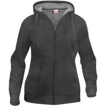 Felpa da donna con cappuccio Clique, zip intera, tinta unita