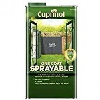 Cuprinol One Coat Sprayable Fence Treatment Silver Copse 5 litre