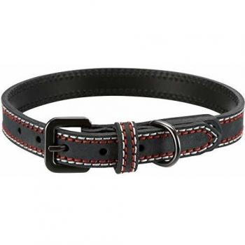 Collier Cuir TRIXIE M-L Anthracite 39-47 cm 20 mm Chien