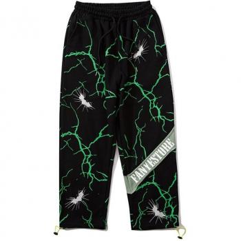 Aolamegs Hip Hop Pantalones de Pista Verde