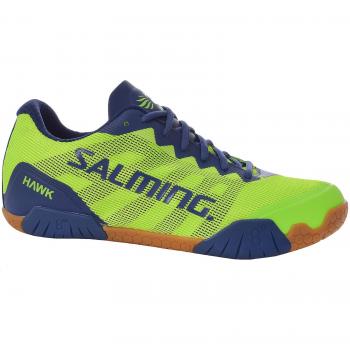 Hallenschuh Salming Hawk – Neon Grün/Blau, 47 (EU)