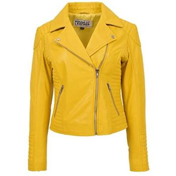 Sunset Stripe Leather Biker – Size 16
